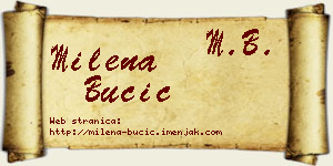 Milena Bučić vizit kartica